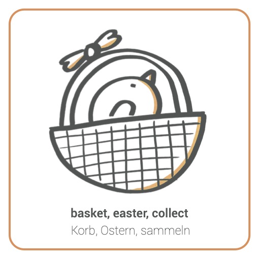 Easter chicken in basket - Osterküken in Korb